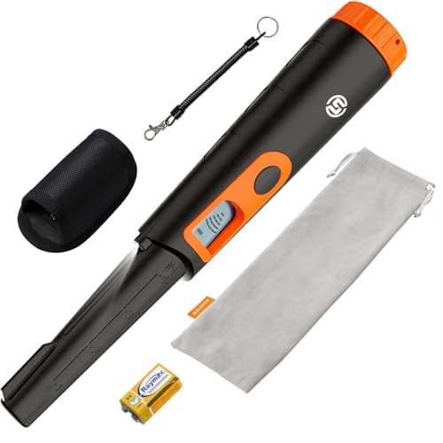 SUNPOW Pinpointer Metalldetektor Profi Für Erwachsene & Kinder, Pin Pointer Metallsucher Mit LCD-Bildschirm, IP68 Vollkommen Wasserdicht, Verbesserter DSP-Chip, 3 Modi (Summer, Vibration, Ton) von SUNPOW