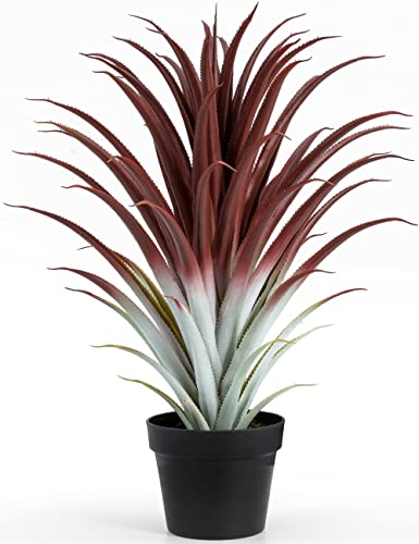 SUNPRAIRIE Hyper Realistic Big Red Artificial Aloe Vera Plant 26 Inches Tall. Large Faux Agave in Matte Black Pot. SUNPRAIRIE Hyper Realistic Big Red Artificial Aloe Vera Plant 26 Inches Tall. Large Faux Agave in Matte Black Pot. von SUNPRAIRIE