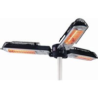 Sonnenschirm-Heizstrahler 2000 w Halogen Schwarz Silbern PH10 Sunred von SUNRED