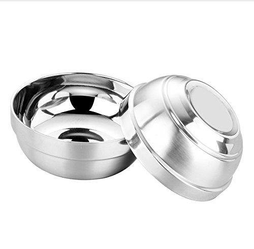 Sunrise Mirror polished doppelwandig isolierte Suppenschüssel aus Edelstahl (2 Stück) (32 oz) von SUNRISE