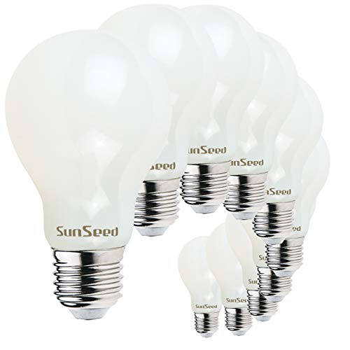 SUNSEED 10x Glühfaden LED Opal classic Lampe E27 9W ersetzt 83W Neutralweiß 4000K von SUNSEED