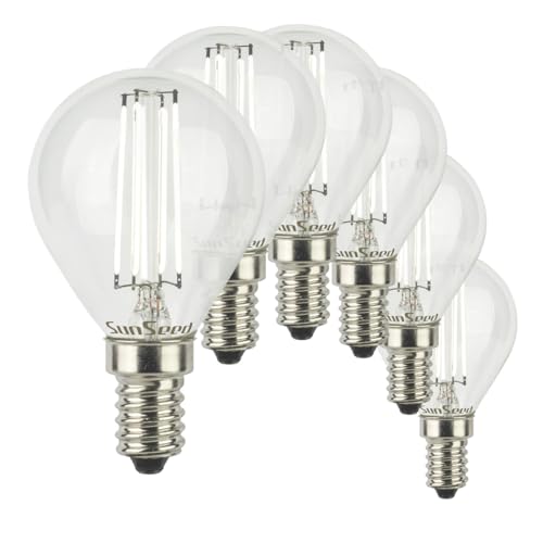 SUNSEED 6x Weiß Glühfaden LED Golfball-Lampe E14 6W ersetzt 60W Warmweiß 3000K SUNSEED 6x Weiß Glühfaden LED Golfball-Lampe E14 6W ersetzt 60W Warmweiß 3000K von SUNSEED
