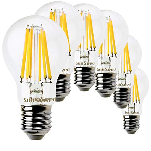 SUNSEED 6x Glühfaden LED classic Lampe E27 12W ersetzt 99W Neutralweiß 4000K von SUNSEED