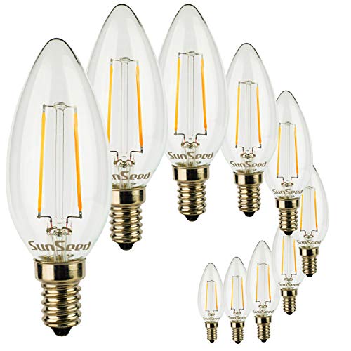 SUNSEED 10x Glühfaden LED Kerze Lampe E14 2W ersetzt 25W Warmweiß 2700K SUNSEED 10x Glühfaden LED Kerze Lampe E14 2W ersetzt 25W Warmweiß 2700K von SUNSEED