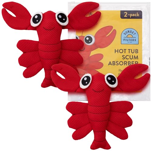 SUNSET FILTERS Hot Tub Scum Absorber - Swim Spa und Pool Absorber - Alternative zu Schaumkugeln für Spas Whirlpool - Abschaumentferner Whirlpool Zubehör - Whirlpool Schaum Schwamm - Set von 2 von SUNSET FILTERS
