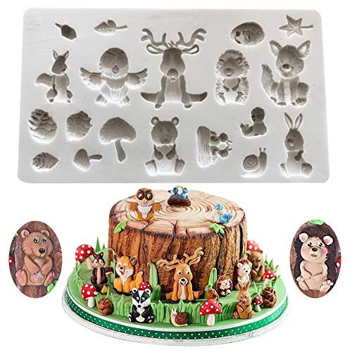 SUNSK Silikon Fondant Kuchen Formen 3D Tierformen Silikon Schokoladenformen DIY Süßigkeiten Gelee Backformen Kuchen Dekoration von SUNSK