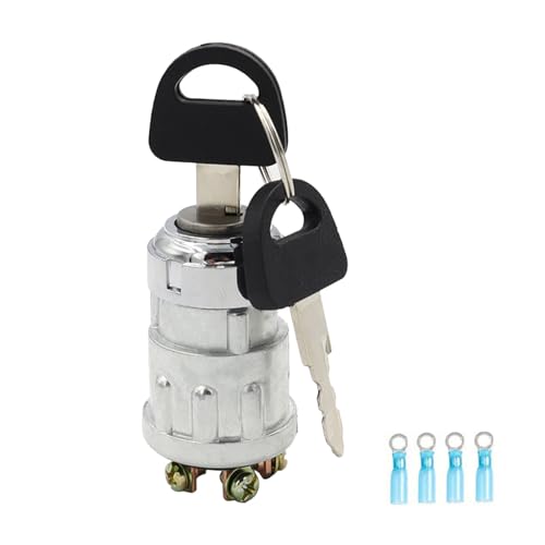 SUNSKYLY Zündschloss Universal Auto Boot 12V 4 Position Zündung EIN/AUS/Start Zündschloss Schloss mit 2 Schlüssel for Benzin Motor Landmaschinen von SUNSKYLY