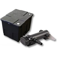 Sunsun - Komplettset: CBF-350 Teichfilter bis 12000 l Teichfilteranlage als Durchlauffilter, CUV-318 Teichklärer uvc Klärer mit 18 Watt uv-c Leistung von SUNSUN