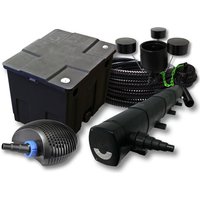 SunSun Komplettset: CBF-350 Teichfilter bis 12000 L Teichfilteranlage Durchlauffilter, CTF-3800 Teichpumpe 3600l/h 20W, CUV-272 Teichklärer 72W, 25m von SUNSUN