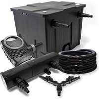 SunSun Komplettset: CBF-350 Teichfilter bis 12000 L Teichfilteranlage als Durchlauffilter, CTF-8000 Teichpumpe 8000l/h 70W, CUV-224 Teichklärer UVC von SUNSUN