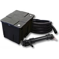 SunSun Komplettset: CBF-350 Teichfilter bis 12000 L Teichfilteranlage als Durchlauffilter, CUV-636 Teichklärer UVC Klärer mit 36W, 5m Teichschlauch von SUNSUN