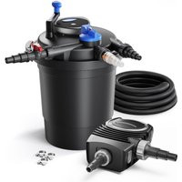 SunSun Komplettset: CPF-10000 Teichdruckfilter bis 10000 L mit 11 Watt UV-C Teichklärer, NEO3800 SuperEco Teichpumpe 3600l/h 20W, 5m Teichschlauch 38 von SUNSUN