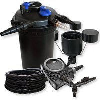 SunSun Komplettset: CPF-15000 Teichdruckfilter bis 30000 L mit 18 Watt UV-C Teichklärer, NEO10000 Teichpumpe 10000l/h 80W, 25m Teichschlauch 25 mm von SUNSUN