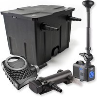 Sunsun - Komplettset: CBF-350 Teichfilter bis 12000 l Teichfilteranlage Durchlauffilter, CTF-8000 Teichpumpe 8000l/h 70W, CUV-318 Teichklärer uvc von SUNSUN