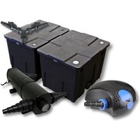 Sunsun - Komplettset: CBF-350B Teichfilter bis 60000 l Teichfilteranlage als Durchlauffilter, CTF-12000 SuperECO Teichpumpe 12000l/h 100W, CUV-224 von SUNSUN
