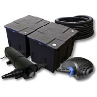 Sunsun - Komplettset: CBF-350B Teichfilter bis 60000 l Teichfilteranlage als Durchlauffilter, CTF-6000 SuperECO Teichpumpe 6000l/h 40W, CUV-224 von SUNSUN