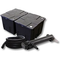 Sunsun - Komplettset: CBF-350B Teichfilter bis 60000 l Teichfilteranlage als Durchlauffilter, CUV-336 Teichklärer uvc Klärer mit 36W, 5m von SUNSUN