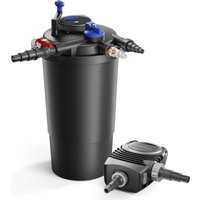 Wiltec Komplettset: CPF-15000 Teichdruckfilter bis 30000 L Teichfilteranlage mit 18 Watt UV-C Teichklärer, NEO8000 SuperEco Teichpumpe 8000l/h 70W von SUNSUN