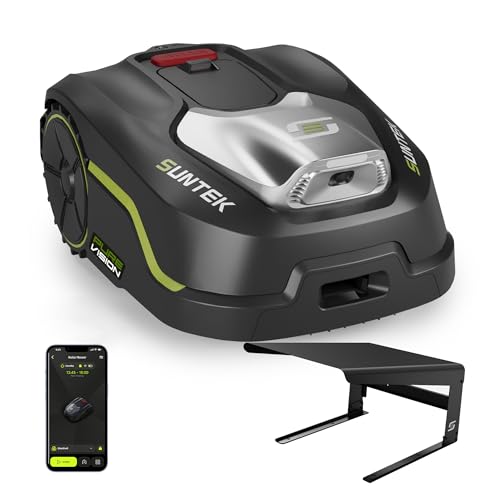 SUNTEK Rasenmähroboter, kabellos, mit künstlicher Intelligenz, ohne Begrenzungskabel, mit robuster Garage, max. 600 m², automatische Vermeidung von Hindernissen, IPX5-Schutz, automatische Kartographie SUNTEK Rasenmähroboter, kabellos, mit künstlicher Intelligenz, ohne Begrenzungskabel, mit robuster Garage, max. 600 m², automatische Vermeidung von Hindernissen, IPX5-Schutz, automatische Kartographie von SUNTEK