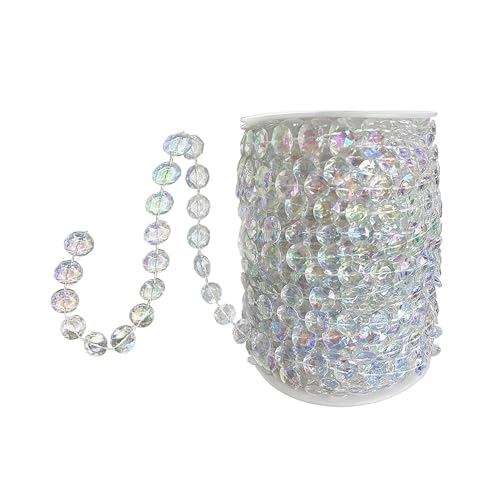 SUNTRADE 30 Meter Kristall Perlen Girlande Strang, schillernde klar Acryl Diamant Perlen String Rolle für Handwerk, Perlen Vorhänge, Hochzeit Party Dekorationen, Weihnachtsbaumschmuck SUNTRADE 30 Meter Kristall Perlen Girlande Strang, schillernde klar Acryl Diamant Perlen String Rolle für Handwerk, Perlen Vorhänge, Hochzeit Party Dekorationen, Weihnachtsbaumschmuck von SUNTRADE