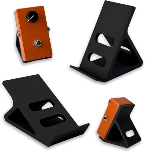 SUNUCO Gitarren-Pedalboard-Halter, 2 Stück, kleiner Verstärker, Gitarren-Pedalboard-Halter für 30 Grad und 60 Grad, Mini-Effekt-Organizer, Ständer für Heimstudios, Desktops und Übungsräume von SUNUCO