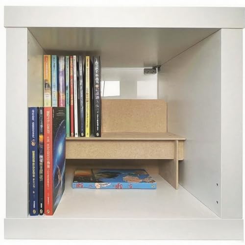 SUNUCO Taschenbucherhöhung, kompatibel mit Ikea Kallax Aufbewahrungseinheit, Einlegeböden für verbesserte Buchorganisation, von SUNUCO