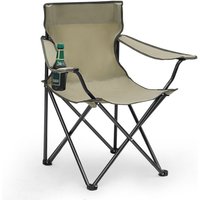 1er Set Campingstuhl Faltbar bis 100 kg Klappstuhl mit Getränkehalter und Tasche, Olive - Sunula von SUNULA