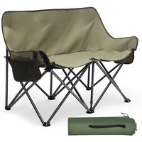 SUNULA Faltbar Campingstuhl für 2 Personen, Doppel Klappstuhl bis 180kg, mit Lagerungstasche, Olivgrün SUNULA Faltbar Campingstuhl für 2 Personen, Doppel Klappstuhl bis 180kg, mit Lagerungstasche, Olivgrün von SUNULA