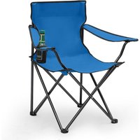 Sunula - 1er Set Campingstuhl Faltbar bis 100 kg Klappstuhl mit Getränkehalter und Tasche, Blau Sunula - 1er Set Campingstuhl Faltbar bis 100 kg Klappstuhl mit Getränkehalter und Tasche, Blau von SUNULA