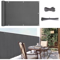 Sunula - Balkon Sichtschutz Blickdicht pes Balkonverkleidung Windschutz Ohne Bohren, mit Nylon Kabelbinder und Kordel, Patentierte Reißfeste Ösen, von SUNULA