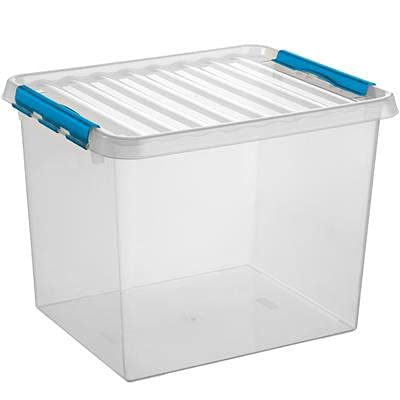 Sunware Q-Line Aufbewahrungsbox, transparent blau, 52 Liter von Sunware