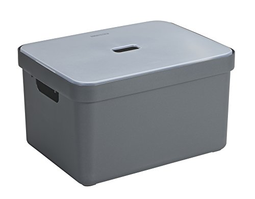 SUNWARE Sigma Flex Box 32 Liter mit Deckel - anthrazit/transparent von Sunware