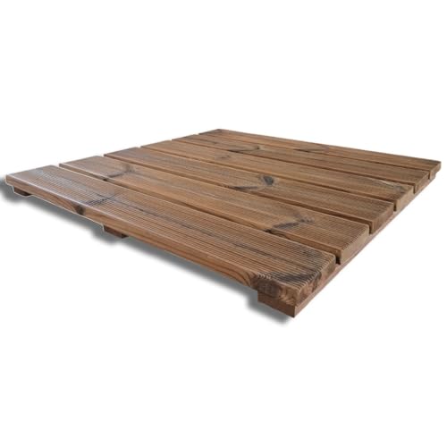 SUNWOOD Thermo-Wood Duschbrett aus Holz, für Innen- und Außenbereiche, 78 x 78 cm, mit rutschfesten Füßen SUNWOOD Thermo-Wood Duschbrett aus Holz, für Innen- und Außenbereiche, 78 x 78 cm, mit rutschfesten Füßen von SUNWOOD