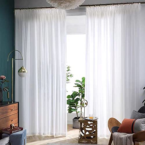 SUNWORLD Gardinen nach Maß „Voile“, Massanfertigung, Gardinen auf Maß, Vorhänge nach Maß, Kräuselband, Gardine nach Maß, Vorhang nach Maß, Vorhang auf Maß (260 x 250 cm/HxB) von SUNWORLD