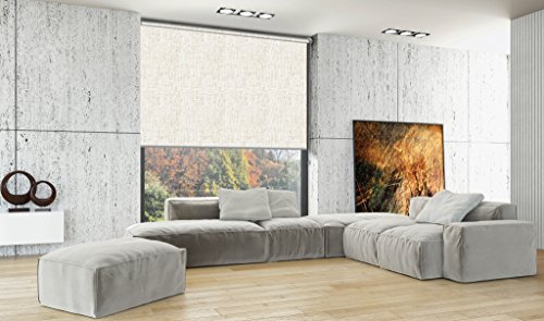 Verdunklungsrollo nach Maß, Modell: Art,hochqualitative Wertarbeit, alle Größen und 12 Farben verfügbar, für Fenster und Türen, Rollo nach Maß, blickdicht, Klemmfix ohne Bohren (250cm Höhe x 105cm Breite / Linen) Verdunklungsrollo nach Maß, Modell: Art,hochqualitative Wertarbeit, alle Größen und 12 Farben verfügbar, für Fenster und Türen, Rollo nach Maß, blickdicht, Klemmfix ohne Bohren (250cm Höhe x 105cm Breite / Linen) von SUNWORLD