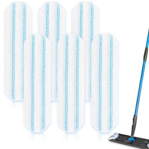 Bodenwischer Ersatzbezug 6 Stück,Mikrofaser Wischmopp Ersatzbezug für Vileda H2PrO für O-Cedar H2PrO Bodenwischer Ersatzbezug,Wiederverwendbare Wischpads,Maschinenwaschbar Bodenwischer Ersatzbezug 6 Stück,Mikrofaser Wischmopp Ersatzbezug für Vileda H2PrO für O-Cedar H2PrO Bodenwischer Ersatzbezug,Wiederverwendbare Wischpads,Maschinenwaschbar von SUNXBUK