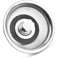 2 Stück Edelstahl-Spülbeckensiebstopfen, Küchenspülenfilter, Küchenspülen-Abflusskorb, Küchensieb-Spülbeckengitter für Küchen-Badezimmerspüle (84 mm) von SUNXURY
