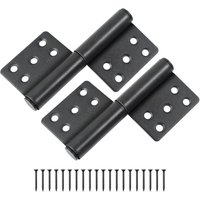 2er-Pack Türscharniere aus Edelstahl 304, 360-Grad-Flaggenscharniere, Einschraubscharnier, Klappscharnier für falzlose Holztüren und Innentüren 2er-Pack Türscharniere aus Edelstahl 304, 360-Grad-Flaggenscharniere, Einschraubscharnier, Klappscharnier für falzlose Holztüren und Innentüren von SUNXURY