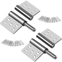 2er-Pack Türscharniere aus Edelstahl 304, 360-Grad-Flaggenscharniere, Einschraubscharnier, Klappscharnier für falzlose Holztüren und Innentüren 2er-Pack Türscharniere aus Edelstahl 304, 360-Grad-Flaggenscharniere, Einschraubscharnier, Klappscharnier für falzlose Holztüren und Innentüren von SUNXURY