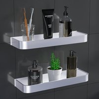 2er Set Duschregal ohne Bohren - ohne Bohren - selbstklebendes Regal - Duschkorb - Reaktionsabbildung. Wandregal aus Aluminium - für Bad, Küche - für 2er Set Duschregal ohne Bohren - ohne Bohren - selbstklebendes Regal - Duschkorb - Reaktionsabbildung. Wandregal aus Aluminium - für Bad, Küche - für von SUNXURY