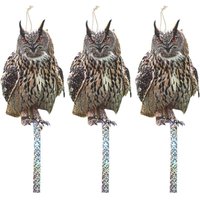 3er-Pack Vogelabwehr - Taubenabwehr, Eulenabwehr - reflektierend - mit Eulenglocke von SUNXURY