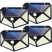 4er-Pack Solarleuchten für den Außenbereich, 100 LED-Solarbeleuchtung für den Außenbereich, 3 Modi Solarstrahler für den Außenbereich mit 4er-Pack Solarleuchten für den Außenbereich, 100 LED-Solarbeleuchtung für den Außenbereich, 3 Modi Solarstrahler für den Außenbereich mit von SUNXURY