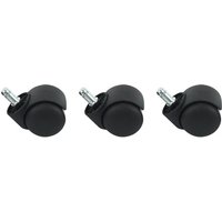 50 mm Bürostuhlrollen – 5er-Set – Schwarz 50 mm Bürostuhlrollen – 5er-Set – Schwarz von SUNXURY
