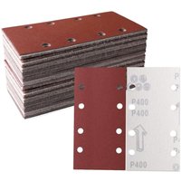 50er-Pack Schleifblätter 93 x 185 mm - 8-Loch-Quadrat-Klettschleifpapier - 1500 verschiedene Körnungen - Polieren und Rostentfernung von SUNXURY