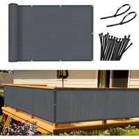Balkonsichtschutz Garten Balkonblende 90x300 cm HDPE 185g/㎡ Wind- und UV-beständig, mit Löchern und Kabelbindern Anthrazit Balkonsichtschutz Garten Balkonblende 90x300 cm HDPE 185g/㎡ Wind- und UV-beständig, mit Löchern und Kabelbindern Anthrazit von SUNXURY