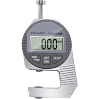 Digitales Dickenmessgerät, 0–12,7 mm LCD-Digital-Dickenmessgerät, elektronisches geschlossenes Mikrometer-Dickenmessgerät für die digitale Anzeige von SUNXURY