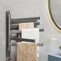 Drehbarer Handtuchhalter aus Aluminium, Handtuchstange fürs Badezimmer, Schwarz, Handtuchhalter für die Küche, Hängestange mit mehreren Stangen Drehbarer Handtuchhalter aus Aluminium, Handtuchstange fürs Badezimmer, Schwarz, Handtuchhalter für die Küche, Hängestange mit mehreren Stangen von SUNXURY