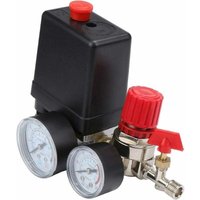 Luftkompressorventil Kleiner Luftkompressor-Druckschalter-Steuerventilregler mit Messgeräten Luftkompressorventil Kleiner Luftkompressor-Druckschalter-Steuerventilregler mit Messgeräten von SUNXURY