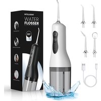 Munddusche, Munddusche mit 4 Modi und 4 Düsen, Mundduschen und Irrigatoren, per USB wiederaufladbar und IPX7 wasserdicht, für Zahnhygiene und Munddusche, Munddusche mit 4 Modi und 4 Düsen, Mundduschen und Irrigatoren, per USB wiederaufladbar und IPX7 wasserdicht, für Zahnhygiene und von SUNXURY
