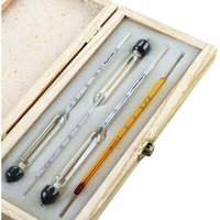 Professionelle Alkoholwaage – Set mit 3 Hydrometern mit 0–100 % Skala + Thermometer zum Messen des Alkoholgehalts von Brandy, Whisky, Wodka, Cognac Professionelle Alkoholwaage – Set mit 3 Hydrometern mit 0–100 % Skala + Thermometer zum Messen des Alkoholgehalts von Brandy, Whisky, Wodka, Cognac von SUNXURY